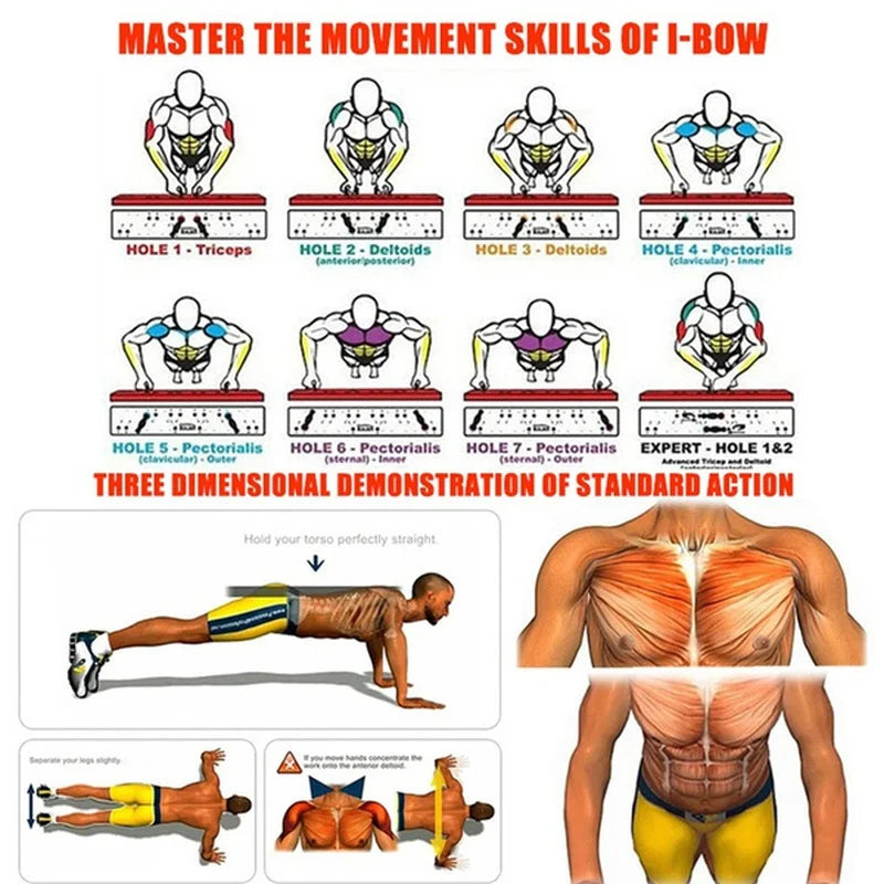 Foldable Push-Up Board Set for Full-Body Workout